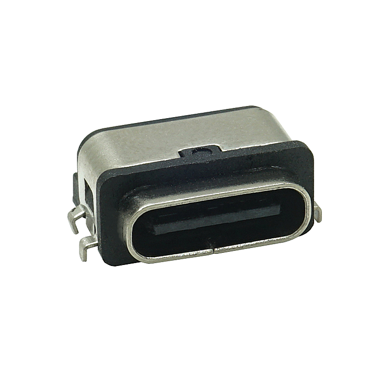 type-c 6Pin母座USB连接器配防水圈
