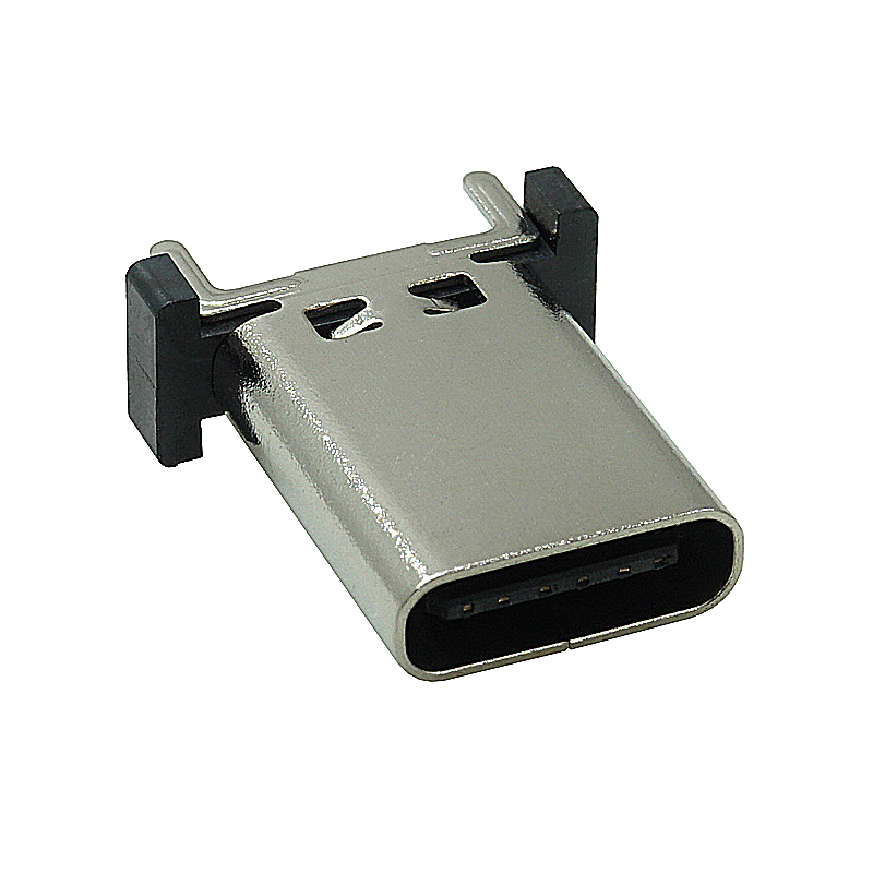 TYPE-C-6P立插插板USB母座PD快充连接器