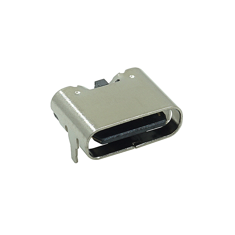 TYPEC-C2P充电端口卧式90度插板两脚DIP简易USB3.1